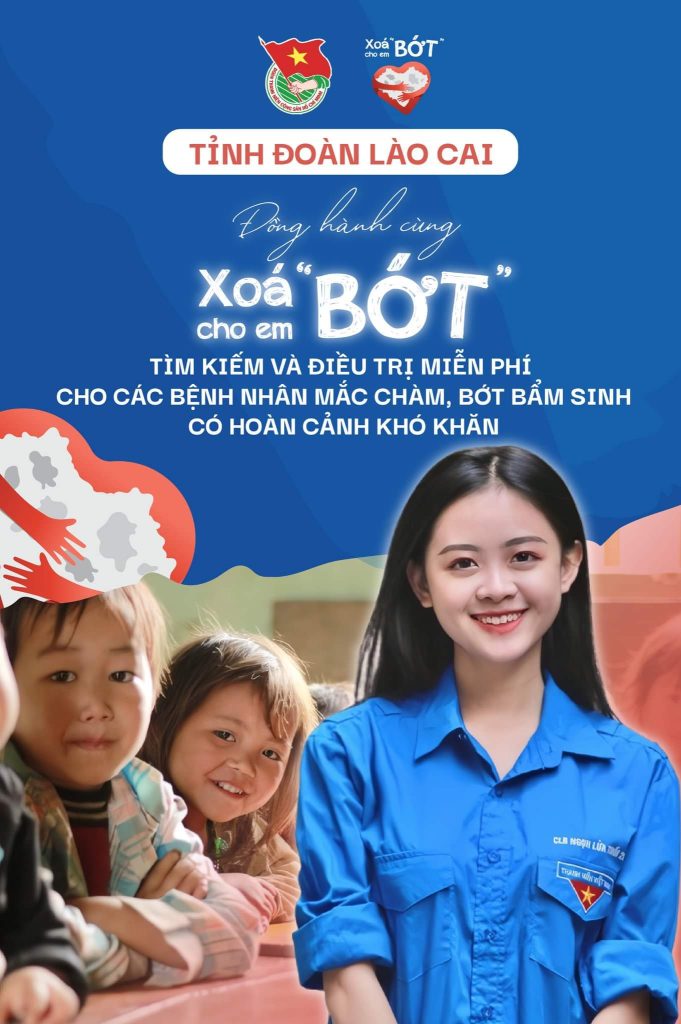 Tỉnh đoàn phối hợp tìm kiếm và điều trị miễn phí cho các bệnh nhân bị chàm, bớt có hoàn cảnh khó khăn